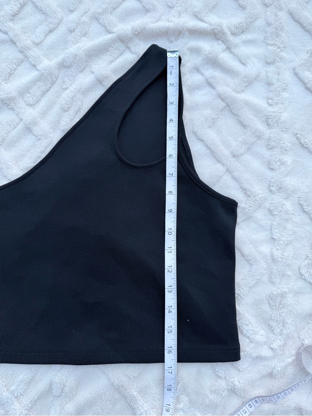 Elegant Black One-Shoulder Top - Picture 8 of 8